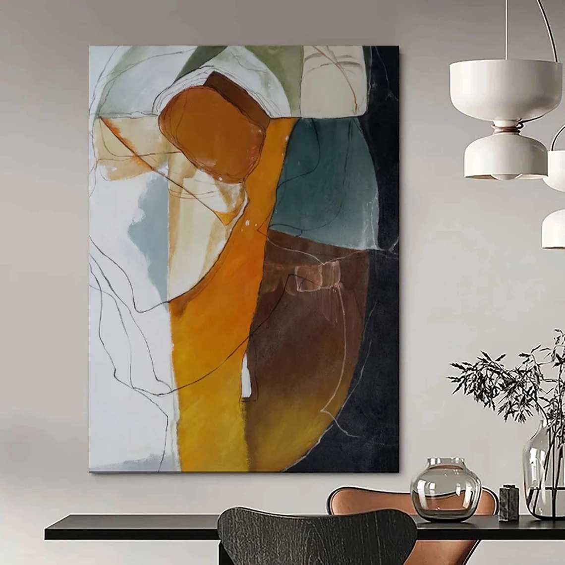 Gallery Handmade Earthy Figure Studio Giant Abstract Wall Art A625I